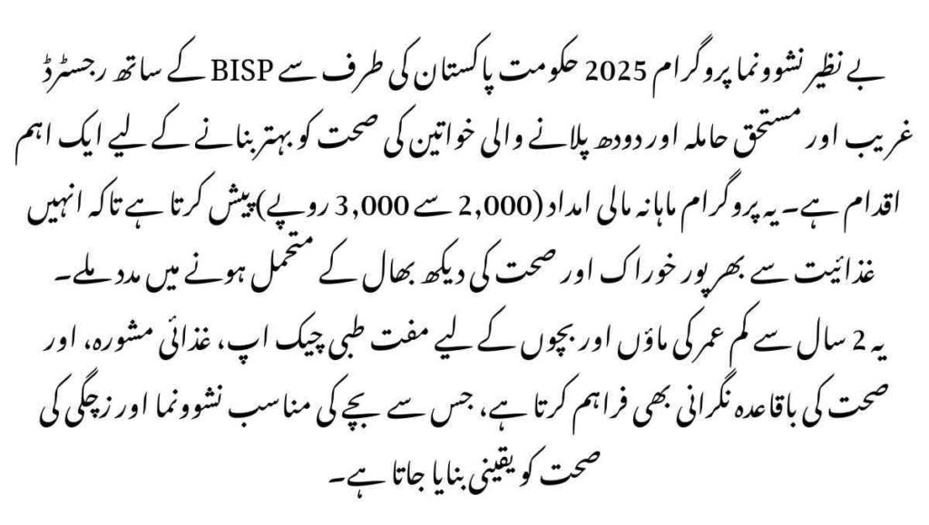Benazir Nashonuma Program 2025