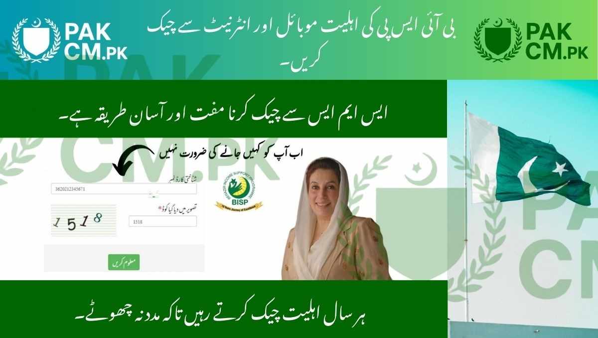 You are currently viewing Check Your BISP Eligibility for 2025 – Online and SMS Methods